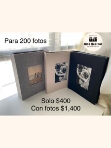 Álbum de tela texturizada.